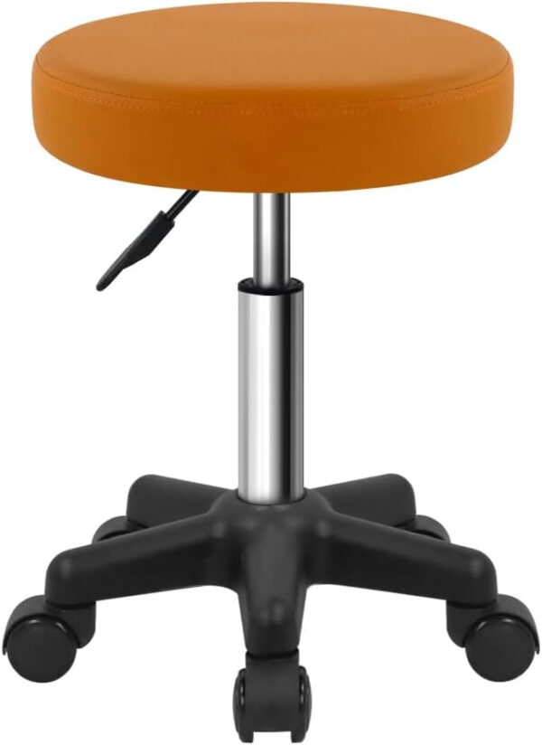 6887d78ae35eaf1c1f956648051a091393f8a77bf1d247d8bdfab.jpg FURWOO Round Rolling Stool Height Adjustable Stool with Wheels for Spa Salon Massage Black