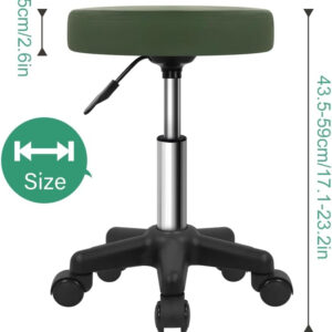6887d79cd3ec355cf8cb71d1ba29ff76e574542ce040085294cc8.jpg FURWOO Round Rolling Stool Height Adjustable Stool with Wheels for Spa Salon Massage Black