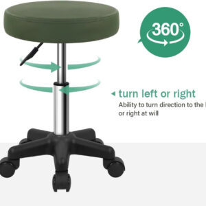 6887d79ef2a9db61110d44e9b3a0e7bbe1c16aa4066fb9d694b10.jpg FURWOO Round Rolling Stool Height Adjustable Stool with Wheels for Spa Salon Massage Black