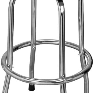 BIG RED Torin Swivel Bar Stool: Padded Garage/Shop Seat with Chrome Plated Legs, Black, 28.74" Tall, 18.5" Diameter