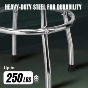 BIG RED Torin Swivel Bar Stool: Padded Garage/Shop Seat with Chrome Plated Legs, Black, 28.74" Tall, 18.5" Diameter