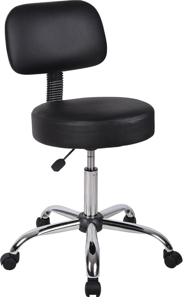 Boss Office Products Be Well Medical Spa Stool in Black
