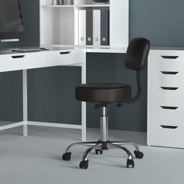 Boss Office Products Be Well Medical Spa Stool in Black