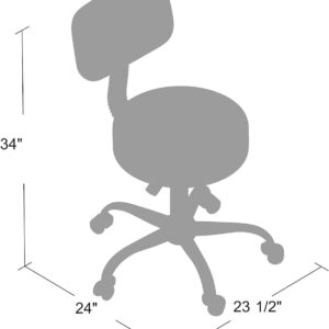 Boss Office Products Be Well Medical Spa Stool in Black