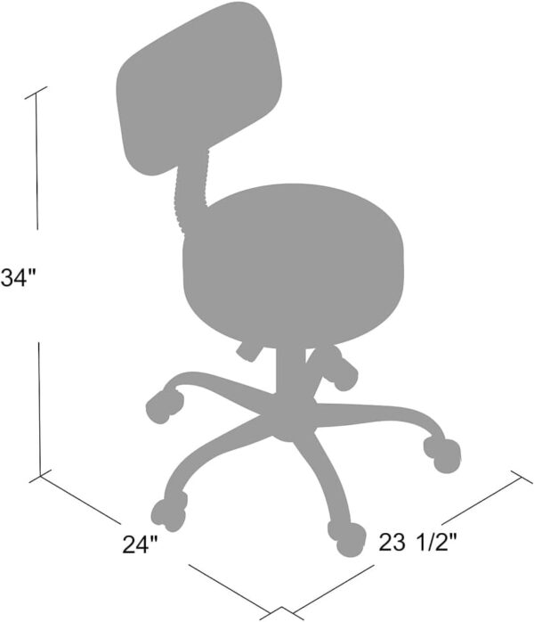 Boss Office Products Be Well Medical Spa Stool in Black