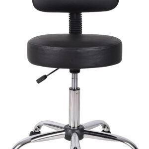 Boss Office Products Be Well Medical Spa Stool in Black