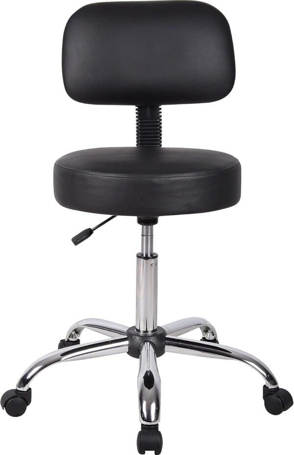 Boss Office Products Be Well Medical Spa Stool in Black
