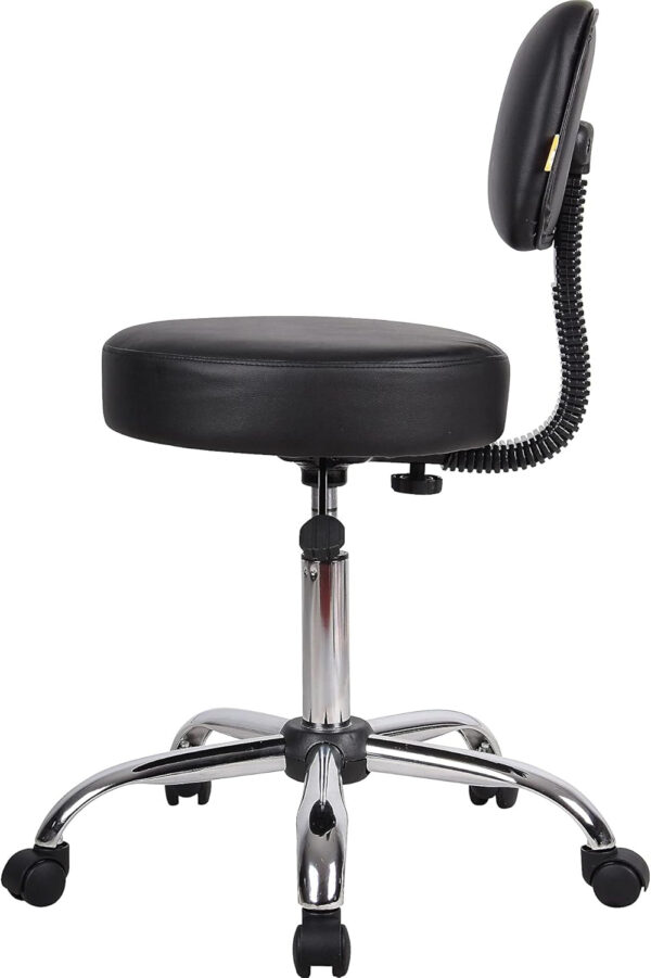 Boss Office Products Be Well Medical Spa Stool in Black