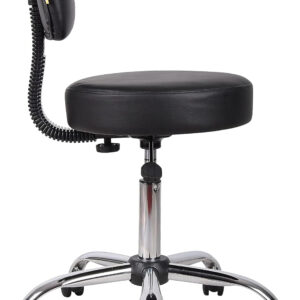 Boss Office Products Be Well Medical Spa Stool in Black