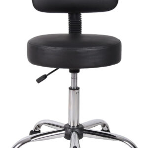 Boss Office Products Be Well Medical Spa Stool in Black