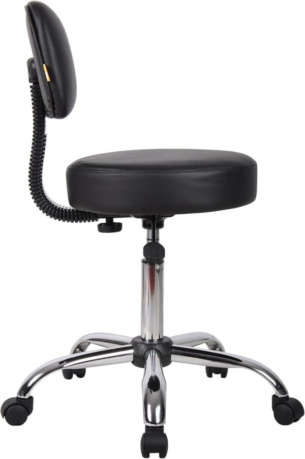 Boss Office Products Be Well Medical Spa Stool in Black