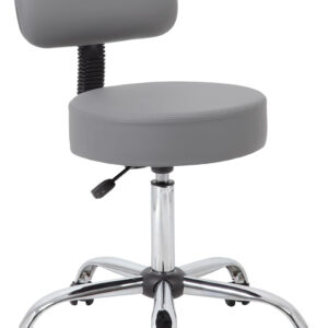 Boss Office Products Be Well Medical Spa Stool in Black
