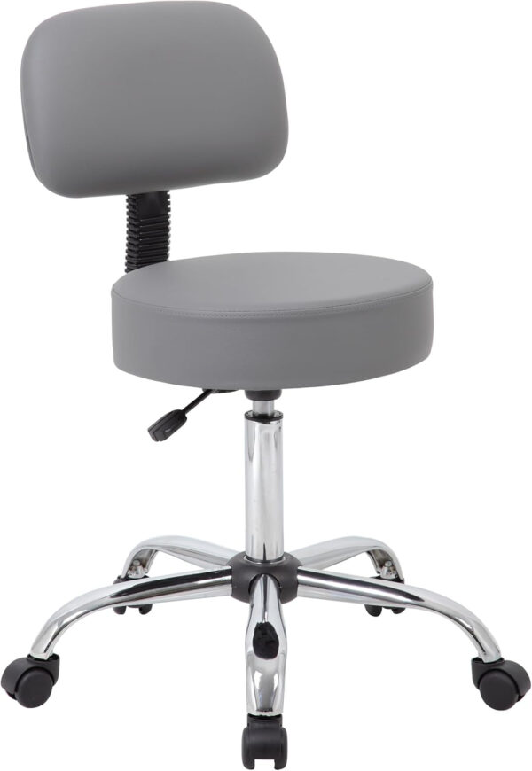 Boss Office Products Be Well Medical Spa Stool in Black