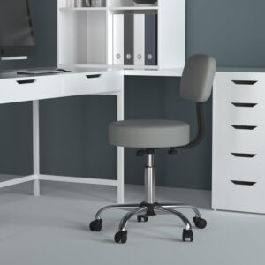 Boss Office Products Be Well Medical Spa Stool in Black