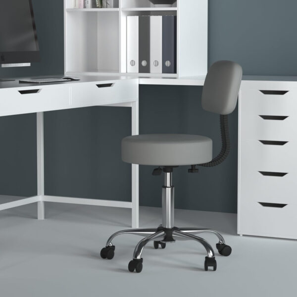 Boss Office Products Be Well Medical Spa Stool in Black