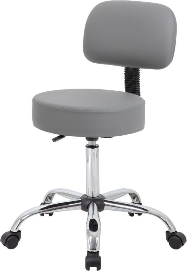 Boss Office Products Be Well Medical Spa Stool in Black