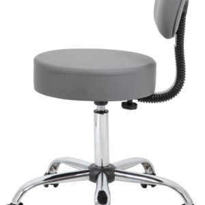 Boss Office Products Be Well Medical Spa Stool in Black