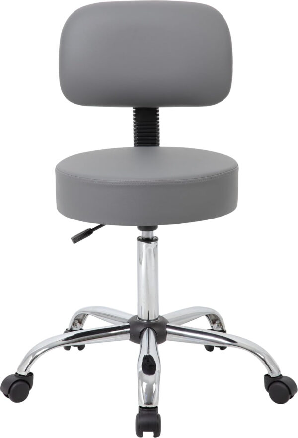 Boss Office Products Be Well Medical Spa Stool in Black