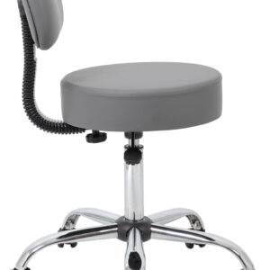 Boss Office Products Be Well Medical Spa Stool in Black