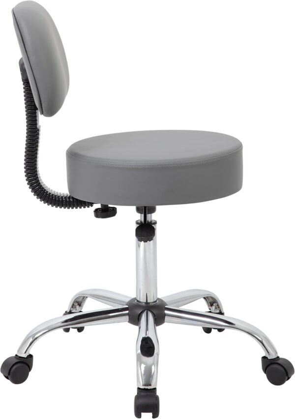 Boss Office Products Be Well Medical Spa Stool in Black
