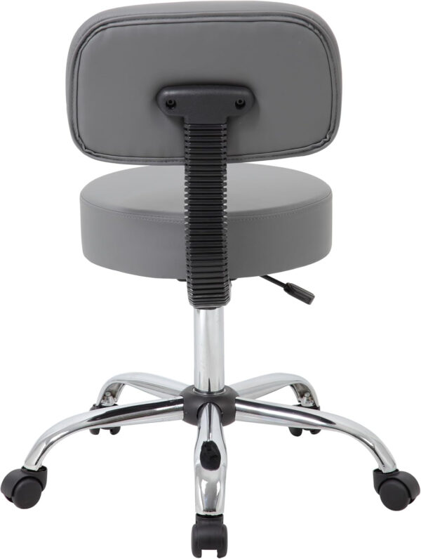 Boss Office Products Be Well Medical Spa Stool in Black