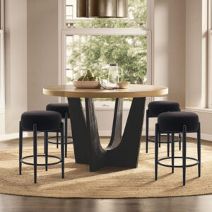 COLAMY Bar Stools Set of 2, Modern Swivel Bar Chairs, Adjustable Faux Leather Upholstered Barstools Counter Height with High Backrest for Bar, Kitchen Island, Dining Room, Black