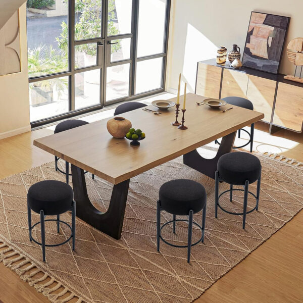 COLAMY Bar Stools Set of 2, Modern Swivel Bar Chairs, Adjustable Faux Leather Upholstered Barstools Counter Height with High Backrest for Bar, Kitchen Island, Dining Room, Black