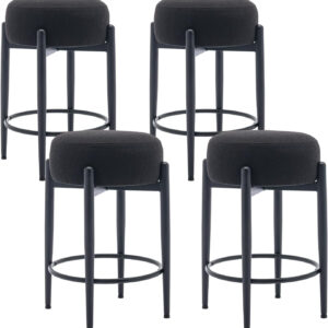 COLAMY Bar Stools Set of 2, Modern Swivel Bar Chairs, Adjustable Faux Leather Upholstered Barstools Counter Height with High Backrest for Bar, Kitchen Island, Dining Room, Black