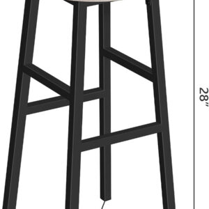 6887db13bcf8efb7d8df831bb7cc84f40f06e7fce5f8a14511359.jpg Bar Stools, Set of 2 Round Bar Chairs with Footrest, 24.4 Inch Kitchen Breakfast Bar Stools, Industrial Bar Stools, Easy Assembly, for Dining Room, Kitchen, Rustic Brown BAHR0201Z