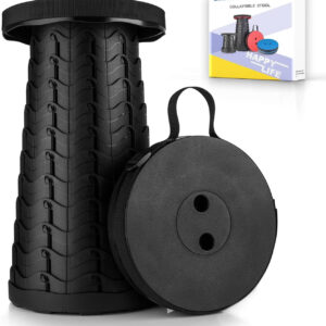 6887db3f1654b0e901fd7361d12cb84f05fbfe0eac0607dd750d4.jpg Boreeman Upgraded Folding Stool Lightweight Yet More Sturdy with Load Capacity 400lbs Portable Collapsible Stool for Camping Fishing Hiking BBQ (Black)