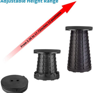 6887db44e07304af1eb771ab35ce8948b8b96cd0d1811182e99b3.jpg Boreeman Upgraded Folding Stool Lightweight Yet More Sturdy with Load Capacity 400lbs Portable Collapsible Stool for Camping Fishing Hiking BBQ (Black)