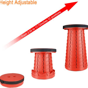 6887db5493bc3660cc438828ab2d0ac0d34e18d59a8e347696d74.jpg Boreeman Upgraded Folding Stool Lightweight Yet More Sturdy with Load Capacity 400lbs Portable Collapsible Stool for Camping Fishing Hiking BBQ (Black)