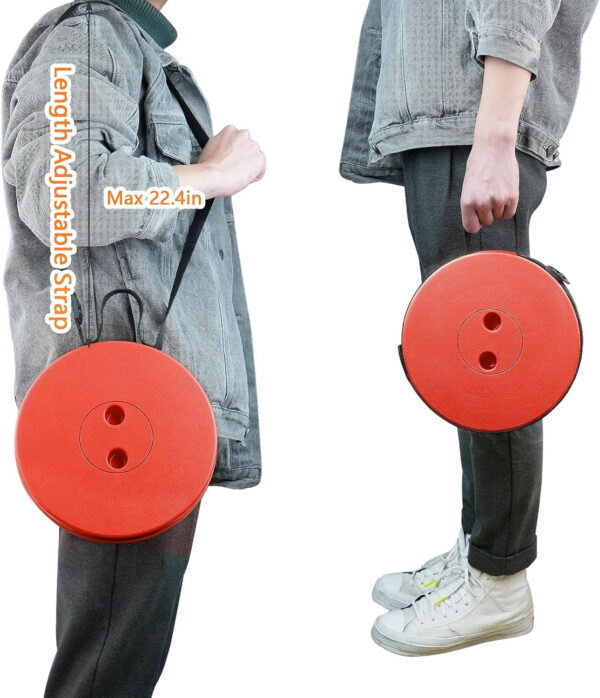 6887db5838b0c2c790fbc3f143dda75b6c4ff9d95fd785ae05705.jpg Boreeman Upgraded Folding Stool Lightweight Yet More Sturdy with Load Capacity 400lbs Portable Collapsible Stool for Camping Fishing Hiking BBQ (Black)