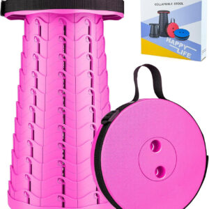 6887db59c650dfc4c6d51cd7c68ccda7cd9d5f21e4d507b343574.jpg Boreeman Upgraded Folding Stool Lightweight Yet More Sturdy with Load Capacity 400lbs Portable Collapsible Stool for Camping Fishing Hiking BBQ (Black)