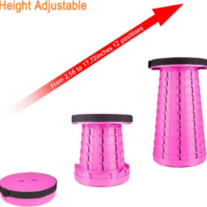 6887db5ebc26471419f8b617cce8c8c83734cf8aff981bb518335.jpg Boreeman Upgraded Folding Stool Lightweight Yet More Sturdy with Load Capacity 400lbs Portable Collapsible Stool for Camping Fishing Hiking BBQ (Black)