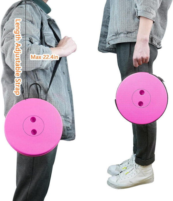 6887db61ece9d85087c313322d5194ba1e5f269ec96f0618d3e8c.jpg Boreeman Upgraded Folding Stool Lightweight Yet More Sturdy with Load Capacity 400lbs Portable Collapsible Stool for Camping Fishing Hiking BBQ (Black)