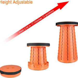 6887db683bc1a9c05ff53399b400ee1b073cccc87a28aaf47871e.jpg Boreeman Upgraded Folding Stool Lightweight Yet More Sturdy with Load Capacity 400lbs Portable Collapsible Stool for Camping Fishing Hiking BBQ (Black)