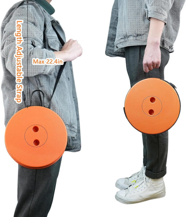 6887db6b6233dc43334af251c706a6d36f6e9574b9ced96578055.jpg Boreeman Upgraded Folding Stool Lightweight Yet More Sturdy with Load Capacity 400lbs Portable Collapsible Stool for Camping Fishing Hiking BBQ (Black)