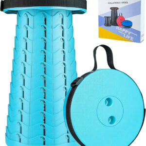 6887db6d0a35a5b9578654b8bb870a65c497a295377f687419714.jpg Boreeman Upgraded Folding Stool Lightweight Yet More Sturdy with Load Capacity 400lbs Portable Collapsible Stool for Camping Fishing Hiking BBQ (Black)