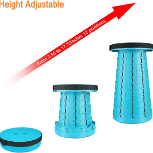 6887db71c170042626f89fe22c6c83fdd9ac2fc0a935b1a54ae5d.jpg Boreeman Upgraded Folding Stool Lightweight Yet More Sturdy with Load Capacity 400lbs Portable Collapsible Stool for Camping Fishing Hiking BBQ (Black)