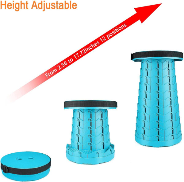 6887db71c170042626f89fe22c6c83fdd9ac2fc0a935b1a54ae5d.jpg Boreeman Upgraded Folding Stool Lightweight Yet More Sturdy with Load Capacity 400lbs Portable Collapsible Stool for Camping Fishing Hiking BBQ (Black)