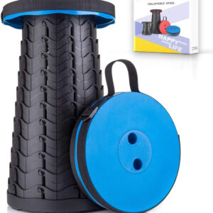 6887db76a62f5500560a34fc5f99d21177a54cdc163f7ce06a526.jpg Boreeman Upgraded Folding Stool Lightweight Yet More Sturdy with Load Capacity 400lbs Portable Collapsible Stool for Camping Fishing Hiking BBQ (Black)