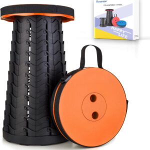 6887db7e3799f915c8bd1827149469d2c0c01ce9b6afc2aba984b.jpg Boreeman Upgraded Folding Stool Lightweight Yet More Sturdy with Load Capacity 400lbs Portable Collapsible Stool for Camping Fishing Hiking BBQ (Black)