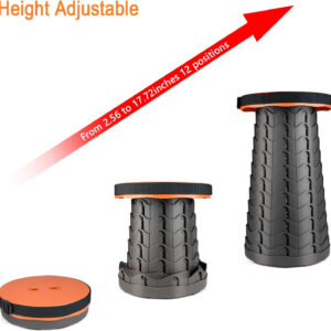 6887db827d6575665c470232aa77ac6f15cdf9209b332607bbfe3.jpg Boreeman Upgraded Folding Stool Lightweight Yet More Sturdy with Load Capacity 400lbs Portable Collapsible Stool for Camping Fishing Hiking BBQ (Black)