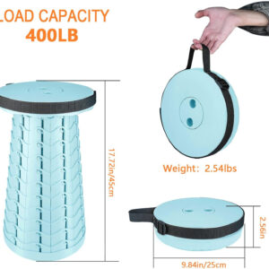 6887db88a5991c18e9e85546ec579de38000fe50dd0b7d49dc84f.jpg Boreeman Upgraded Folding Stool Lightweight Yet More Sturdy with Load Capacity 400lbs Portable Collapsible Stool for Camping Fishing Hiking BBQ (Black)