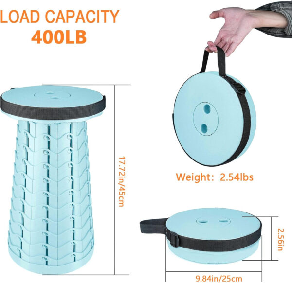 6887db88a5991c18e9e85546ec579de38000fe50dd0b7d49dc84f.jpg Boreeman Upgraded Folding Stool Lightweight Yet More Sturdy with Load Capacity 400lbs Portable Collapsible Stool for Camping Fishing Hiking BBQ (Black)