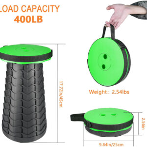 6887db9dc9c0d5821e8b0b9088215175ba23ce9ca0d0fba34ddaa.jpg Boreeman Upgraded Folding Stool Lightweight Yet More Sturdy with Load Capacity 400lbs Portable Collapsible Stool for Camping Fishing Hiking BBQ (Black)