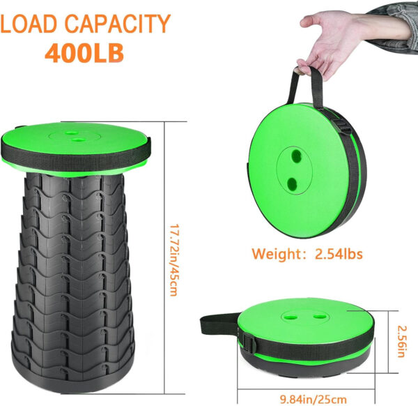 6887db9dc9c0d5821e8b0b9088215175ba23ce9ca0d0fba34ddaa.jpg Boreeman Upgraded Folding Stool Lightweight Yet More Sturdy with Load Capacity 400lbs Portable Collapsible Stool for Camping Fishing Hiking BBQ (Black)