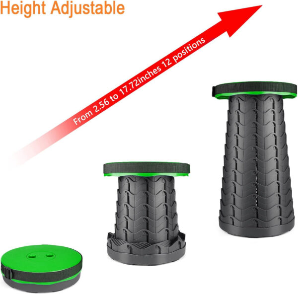 6887dba11c68715b6eaf1a5cc3f40e8e31e90f6057c7c054b310a.jpg Boreeman Upgraded Folding Stool Lightweight Yet More Sturdy with Load Capacity 400lbs Portable Collapsible Stool for Camping Fishing Hiking BBQ (Black)