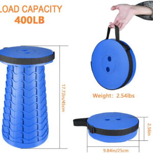 6887dba68782b94b8ccc05bb999473e9d20beadb4b04a64b68672.jpg Boreeman Upgraded Folding Stool Lightweight Yet More Sturdy with Load Capacity 400lbs Portable Collapsible Stool for Camping Fishing Hiking BBQ (Black)